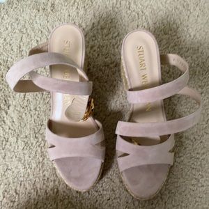 Stuart Weitzman Zuzu Suede Espadrille Wedge Sandal
